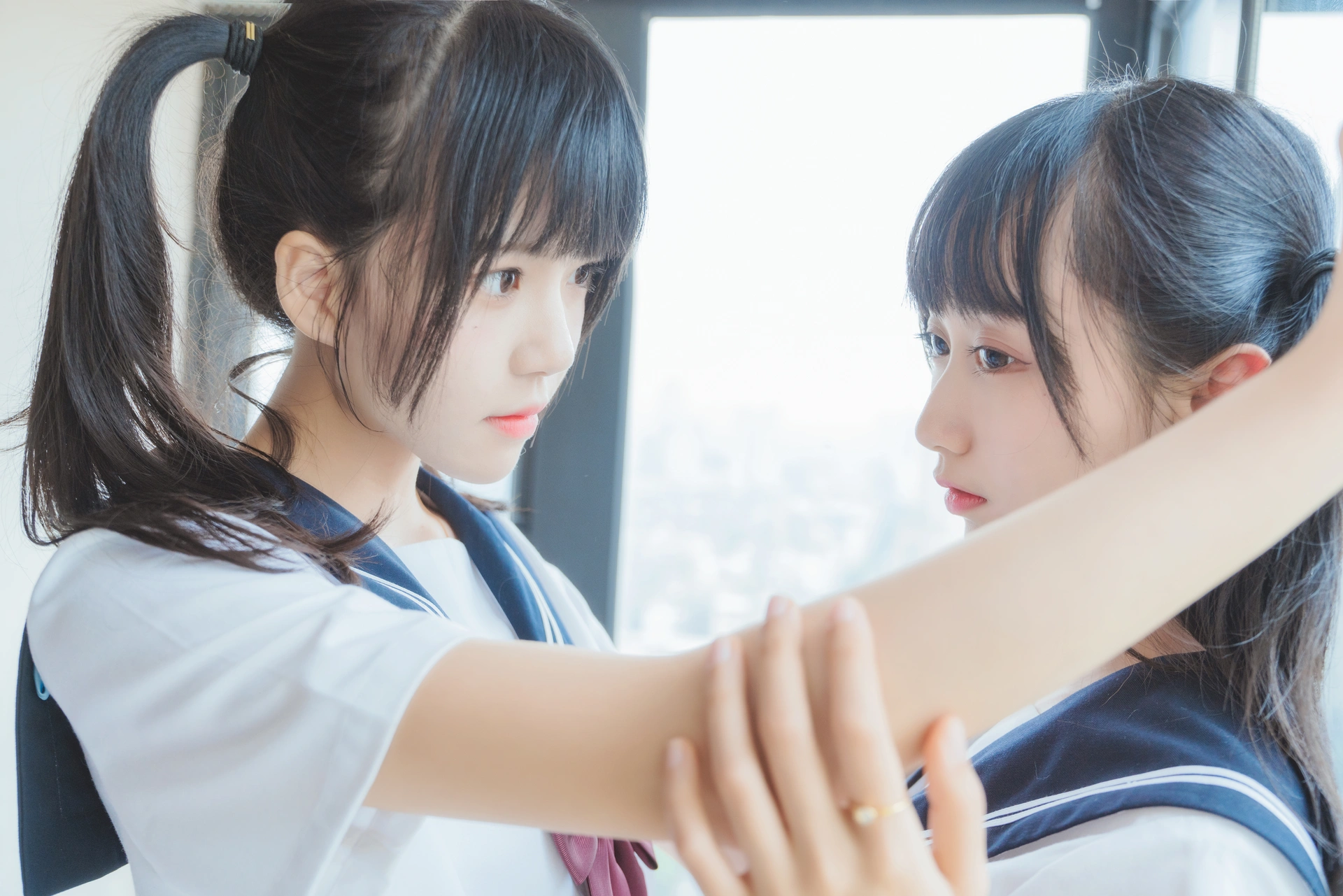 桜桃喵 - NO.036 她(制服×制服) 3