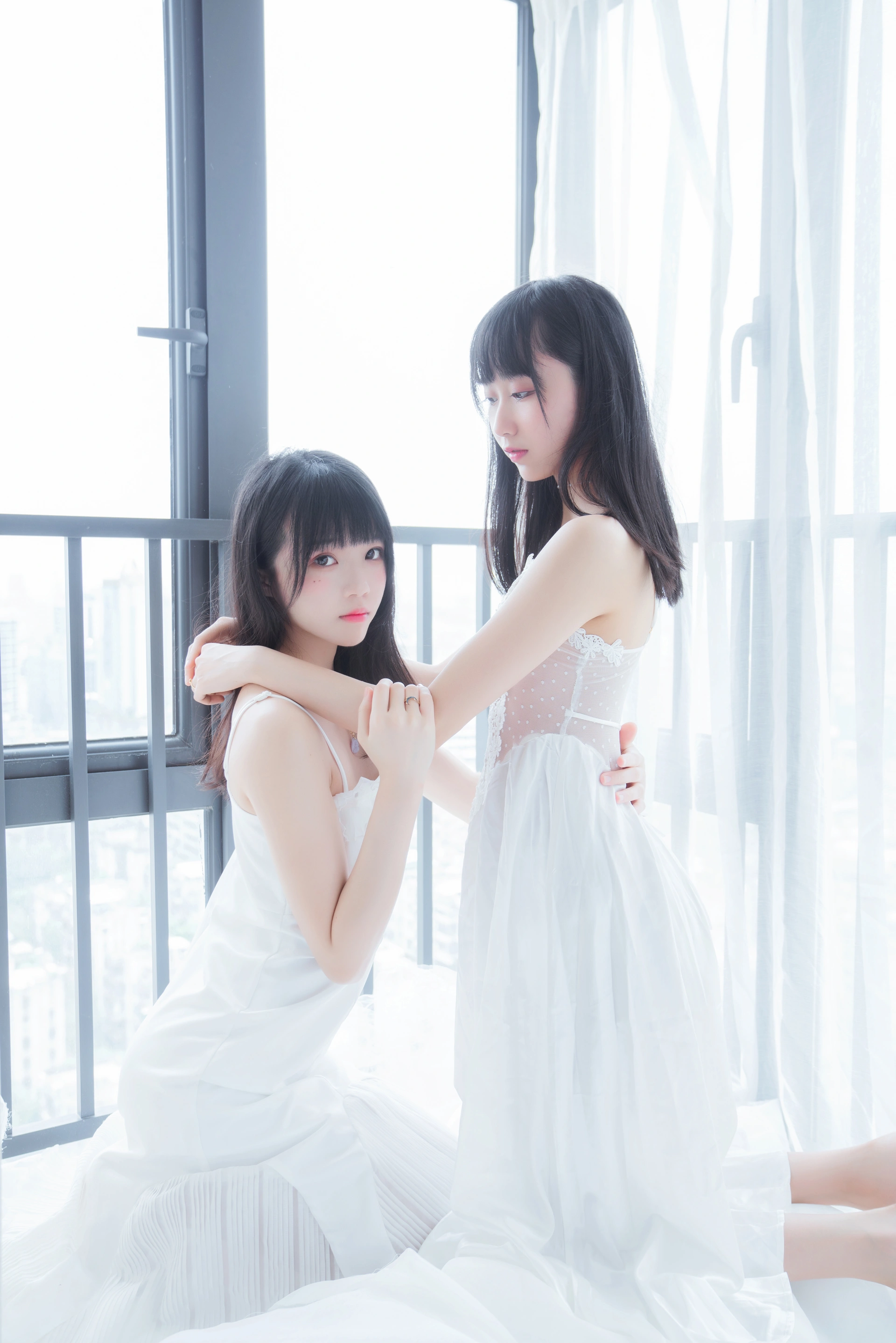 桜桃喵 - NO.047 朝(白裙×白裙) 1